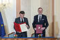 Czech Prime Minister Petr Fiala and French President Emmanuel Macron signed an action plan for a strategic partnership between the two countries, 5 March 2024.