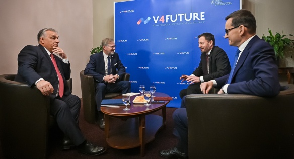 Na schůzce premiérů zemí Visegrádu se řešily především dopady války na Ukrajině, energetické krize a nelegální migrace, 24. listopadu 2022.