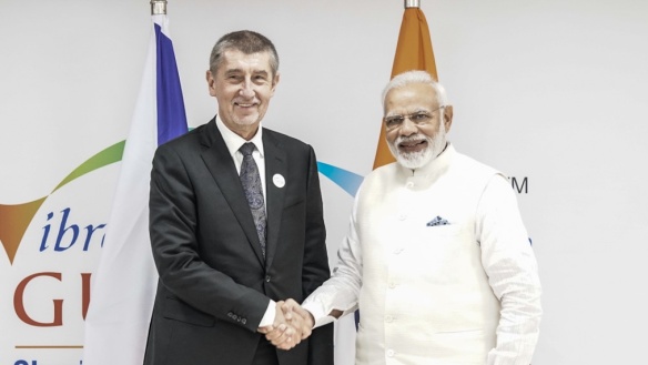 Andrej Babiš with Indian Prime Minister Narendra Modi, January 18, 2019.