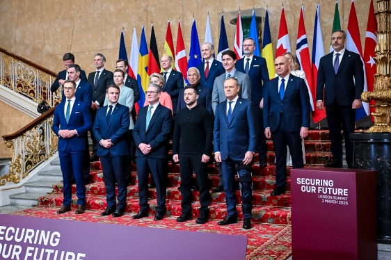 Prime Minister Petr Fiala attends a meeting of leaders of cooperating countries in London, 2 March 2025.