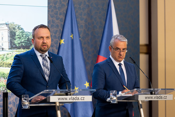 Tisková konference po konci jednání tripartity, 13. září 2022.
