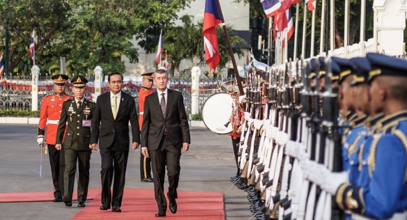 Czech Prime Minister Andrej Babiš and President of the Thai Government Prayut Chan-o-cha, January 16, 2019 in Bangkok.