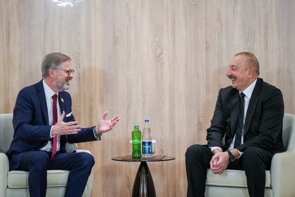 Premiér Petr Fiala přednesl na klimatické konferenci COP 29 v Baku postoje České republiky, 13. listopadu 2024.