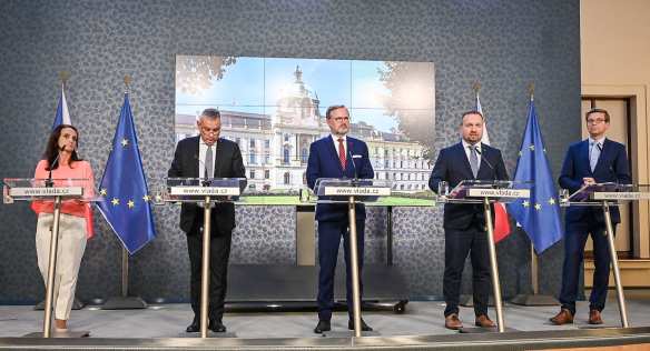 Tisková konference po jednání vlády, 9. listopadu 2022.