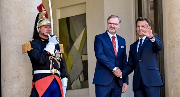 Premiér Petr Fiala jednal v Paříži s francouzským prezidentem Emmanuelem Macronem
