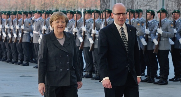 The Prime Minister met with Chancellor Angela Merkel during a visit to Germany on 13 March 2014.