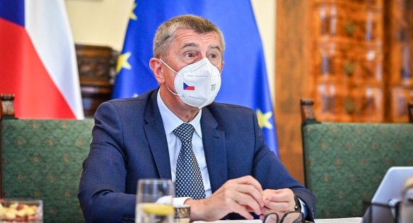 Předseda vlády Andrej Babiš během mimořádné schůze kabinetu, 7. července 2021.