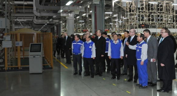 Prime Minister Bohuslav Sobotka visited Nexen Tire, Changnyeong, 27 February 2015.