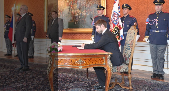 President Miloš Zeman appoints Robert Pelikán as Justice Minister on Thursday, 12 March 2015.