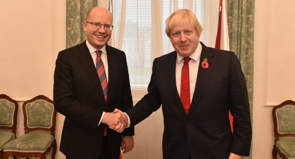 The Prime Minister Sobotka met with the British Foreign Minister of Foreign Affairs, Boris Johnson, on 11 November 2016. 