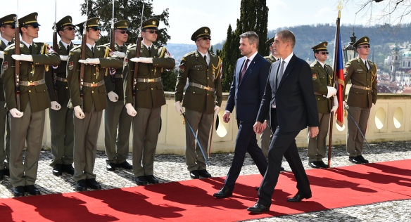 Prime Minister Andrej Babiš met with Slovakian Premier Peter Pellegrini, 11 April 2018.