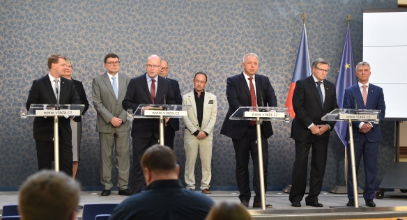 Tisková konference u příležitosti zahájení projektu Iniciativa 202020 s cílem rozvoje e-Governmentu, 15. září 2016.