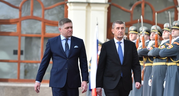 Prime Minister Andrej Babiš met with Prime Minister of the Slovak Republic, Robert Fico, 05 January 2018.
