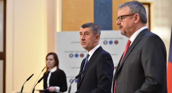 Tisková konference po jednání vlády, 14. února 2018.