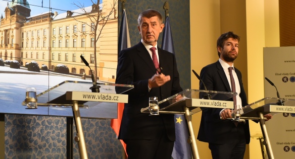 Tisková konference po jednání vlády, 10. ledna 2018.