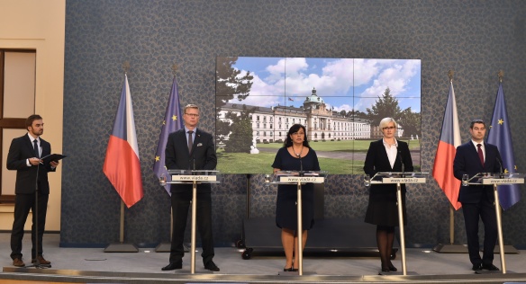 Tisková konference po jednání vlády, 18. září 2017.