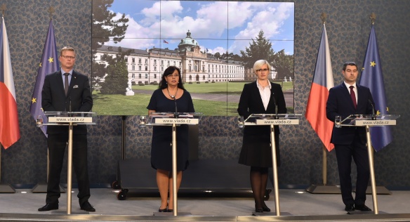 Tisková konference po jednání vlády, 18. září 2017.