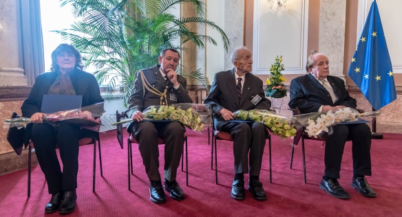 Slavnostní předávání pamětních dekretů a odznaků účastníkům odboje a odporu proti komunismu, 20. února 2018.