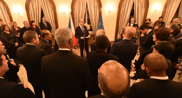 Prime Minister Bohuslav Sobotka  met with the diplomatic corps in the Liechtenstein Palace, January 19, 2017.