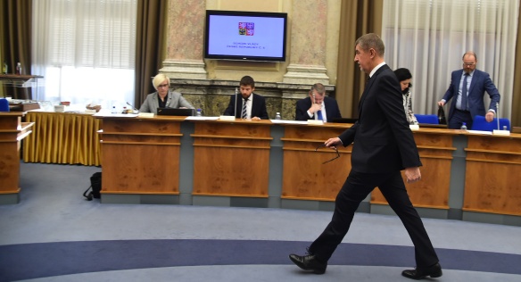 Před jednáním vlády, 21. února 2018.