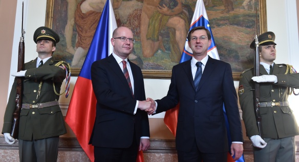 Prime Minister Bohuslav Sobotka meets Slovenian Prime Minister Miro Cerar, 23 January 2017.