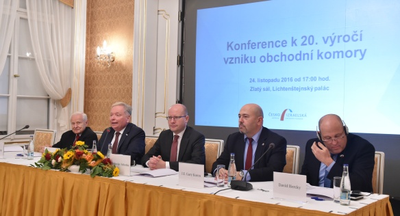 Premiér Bohuslav Sobotka se zúčastnil slavnostního setkání Česko-izraelské smíšené obchodní komory, 24. listopadu 2016.