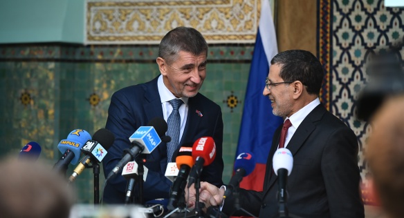 Prime Minister Andrej Babiš with Moroccan counterpart Saadedin Al-Otmani in Rabat, 4 December 2018.