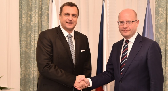 Prime Minister Bohuslav Sobotka met the Chairman of the National Council, Andrej Danko, 25 September 2017.