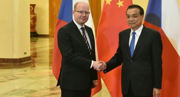 Prime Minister Sobotka holds talks Prime Minister of the Chinese People’s Republic Li Keqiang, 17 June 2016.