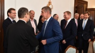 Předseda vlády Andrej Babiš se setkal s hejtmanem rakouské spolkové země Horní Rakousko Thomasem Stelzerem, 17. dubna 2018. 