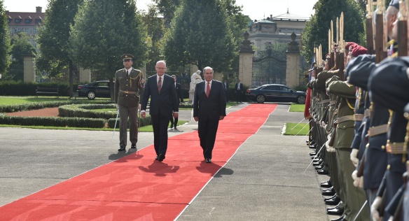 Prime Minister Bohuslav Sobotka met Jordanian Prime Minister Hani Fawzi Al-Mulkim on 22 August 2017.