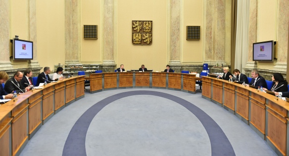 Před jednáním vlády, 24. ledna 2018.
