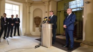 Předseda vlády Bohuslav Sobotka uvedl do funkce ministra školství, mládeže a tělovýchovy Stanislava Štecha, 21. června 2017.