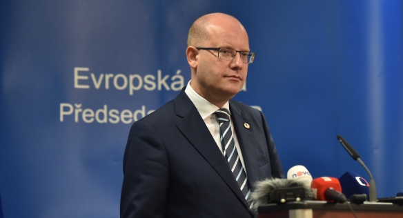 Press conference of Prime Minister Bohuslav Sobotka after the European Council's second meeting, 23 June 2017.