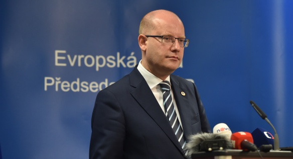 Press conference of Prime Minister Bohuslav Sobotka after the European Council's second meeting, 23 June 2017.