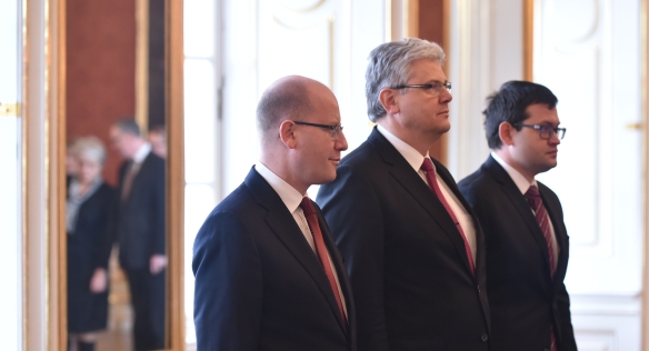 The appointment of Ministers Miloslav Ludvík and Jan Chvojka at the Prague Castle, on 30 November 2016.