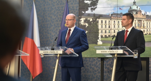 Tisková konference po jednání vlády, 26. června 2017.