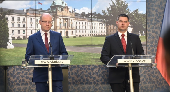 Tisková konference po jednání vlády, 26. června 2017.