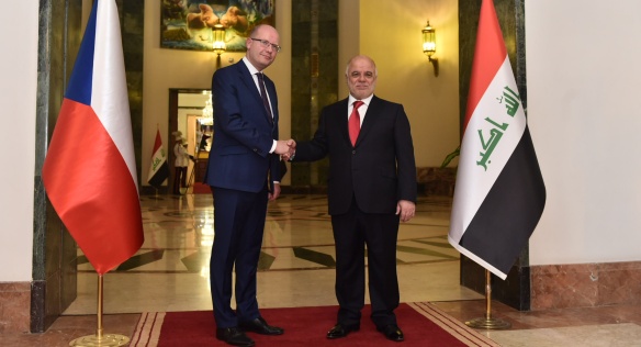 Prime Minister Bohuslav Sobotka met the Prime Minister of the Republic of Iraq, 27 August 2017.