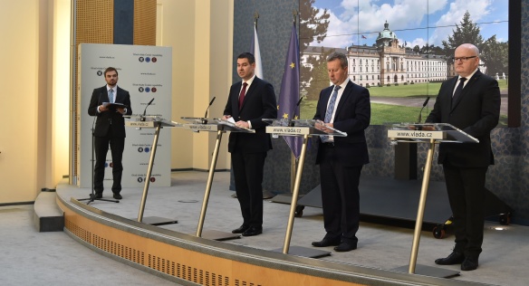 Tisková konference po jednání vlády, 11. října 2017.