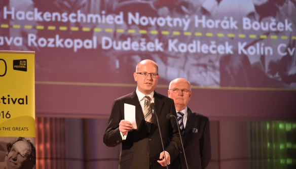 Udělování cen na galavečeru filmového festivalu ve Zlíně, 3. června 2016.