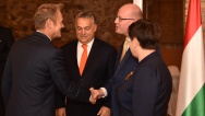 Meeting of the prime ministers of  V4 countries with the permanent President of the European Council, Donald Tusk, 13 October 2017.