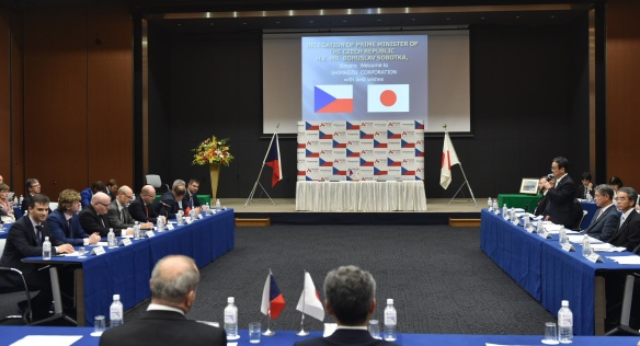 Prime Minister Bohuslav Sobotka visited the Shimadzu Corporation, 29 June 2017.