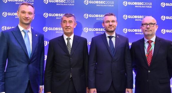 Předseda vlády Andrej Babiš se v Bratislavě zúčastnil bezpečnostní konference GLOBSEC, 18. května 2018.