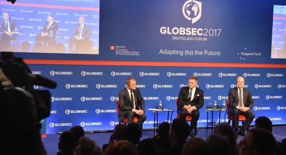 Prime Minister Bohuslav Sobotka participated at the Globsec security forum, 28 May 2017.