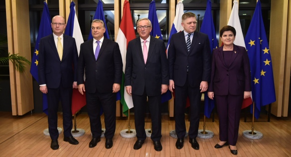The Prime Ministers of the countries of the Visegrad Group met with the Chairman of the European Commission Jean-Claude Juncker, 18th October 2017.