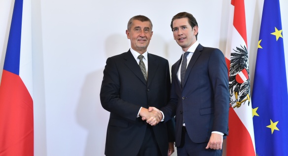 Prime Minister Andrej Babiš met with Austrian Federal Chancellor Sebastian Kurz, 18 May 2018. 