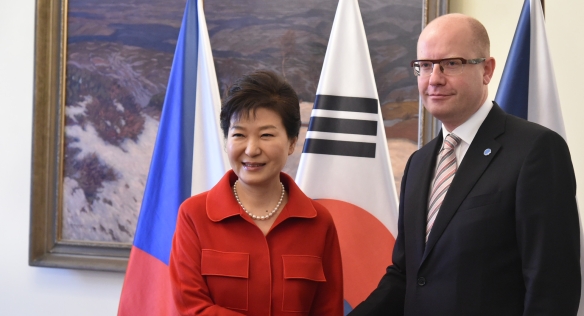 Thursday 3 December 2015, Prime Minister Bohuslav Sobotka discussed with the President of the Republic of Korea, Park Geun-hye. 