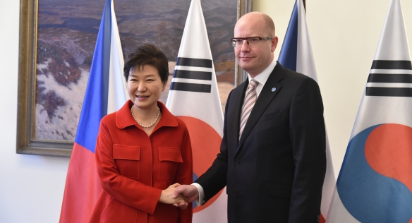 Thursday 3 December 2015, Prime Minister Bohuslav Sobotka discussed with the President of the Republic of Korea, Park Geun-hye. 