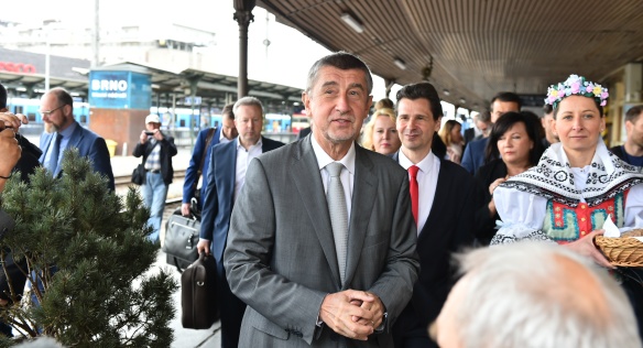 Předseda vlády Andrej Babiš při příjezdu do Brna, 2. května 2018.